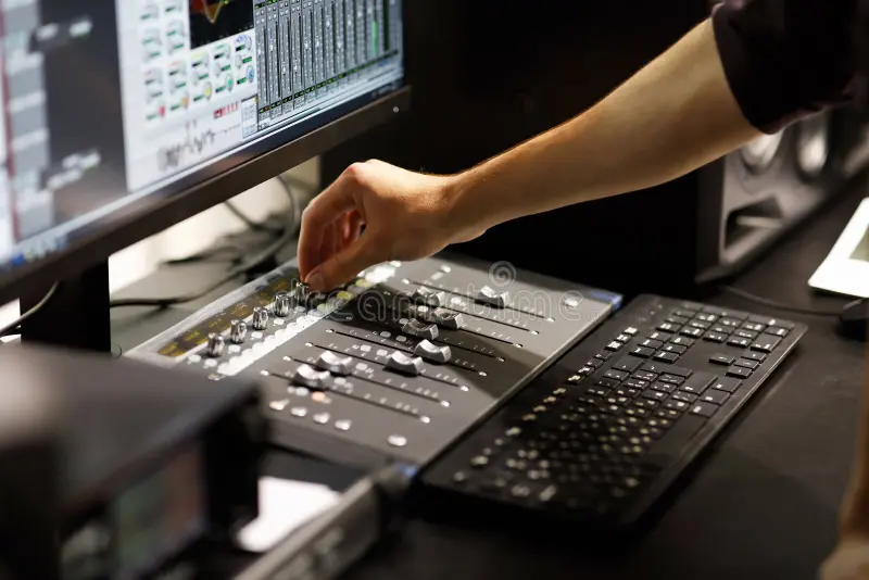 music-recording-mixing-home-studio-selective-focus-music-recording-mixing